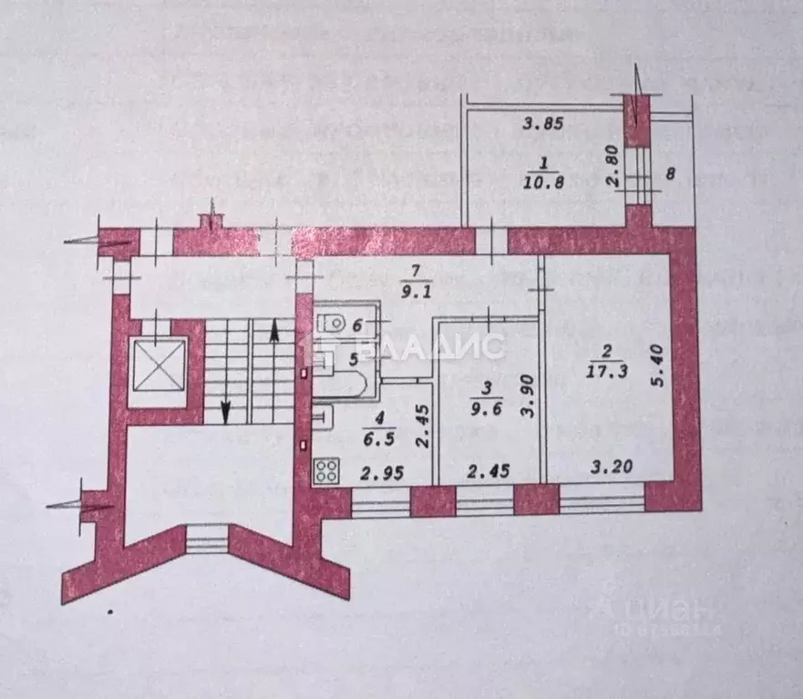 3-к кв. Новосибирская область, Новосибирск Широкая ул., 15 (56.6 м) - Фото 1