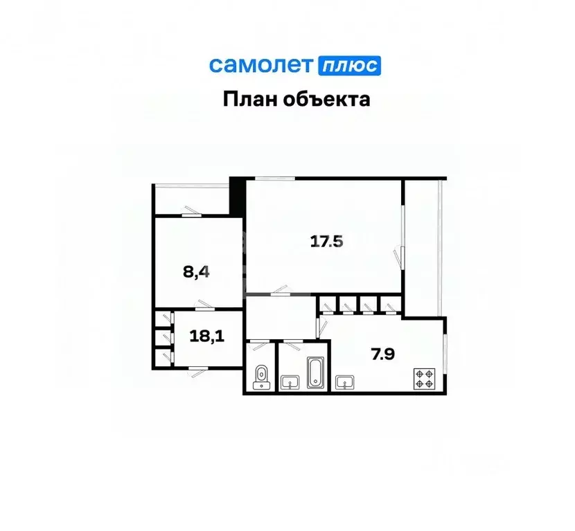 2-к кв. Свердловская область, Екатеринбург ул. 40-летия Октября, 50 ... - Фото 1