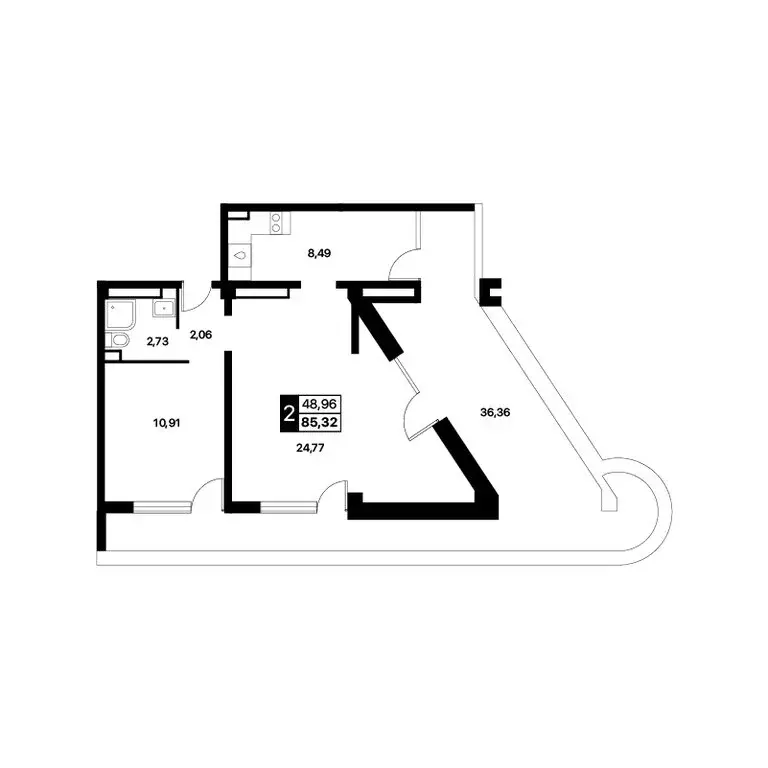 2-комнатная квартира: Алушта, Перекопская улица, 4 (85.32 м) - Фото 0