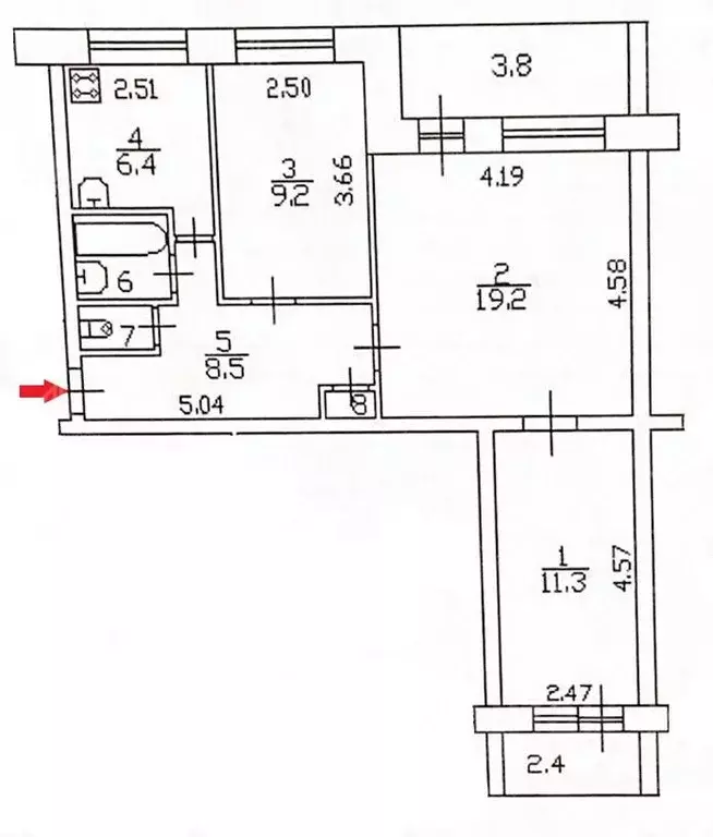 3-к кв. Санкт-Петербург ул. Демьяна Бедного, 1к1 (58.3 м) - Фото 1