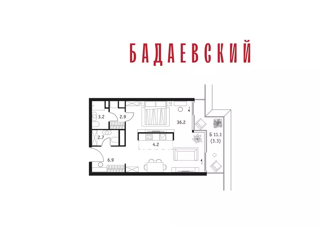 1-комнатная квартира: Москва, Кутузовский проспект, 12/1 (59.4 м) - Фото 2