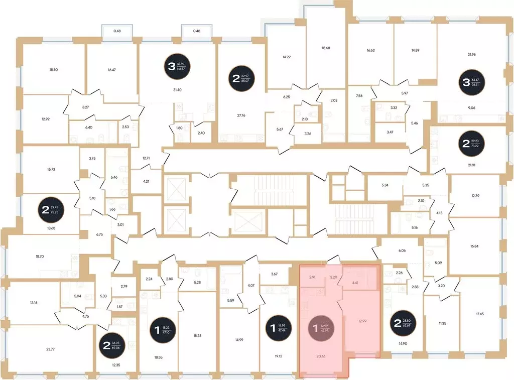 1-комнатная квартира: Уфа, улица Рихарда Зорге, 73/1 (43.9 м) - Фото 0