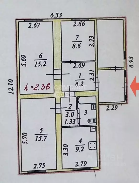 Дом в Ямало-Ненецкий АО, Ноябрьск Багульная ул., 102А (61 м) - Фото 1