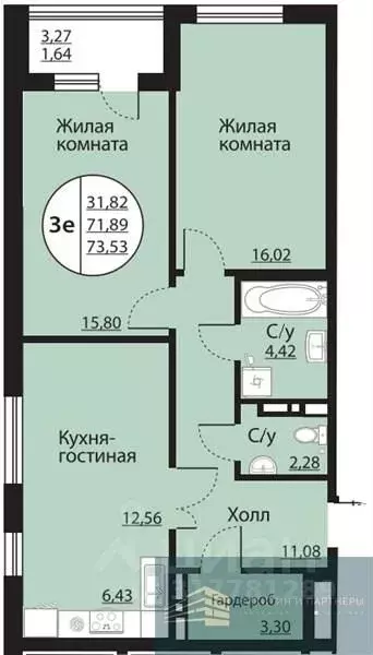 2-к кв. Воронежская область, Воронеж Московский просп., 138 (73.5 м) - Фото 0