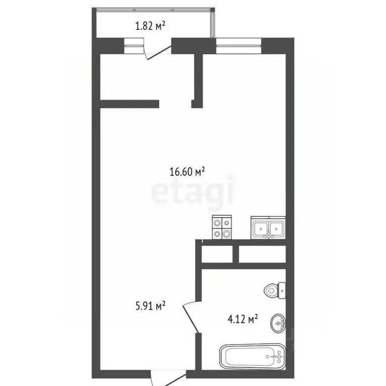 Студия Тюменская область, Тюменский муниципальный округ, д. Патрушева ... - Фото 2