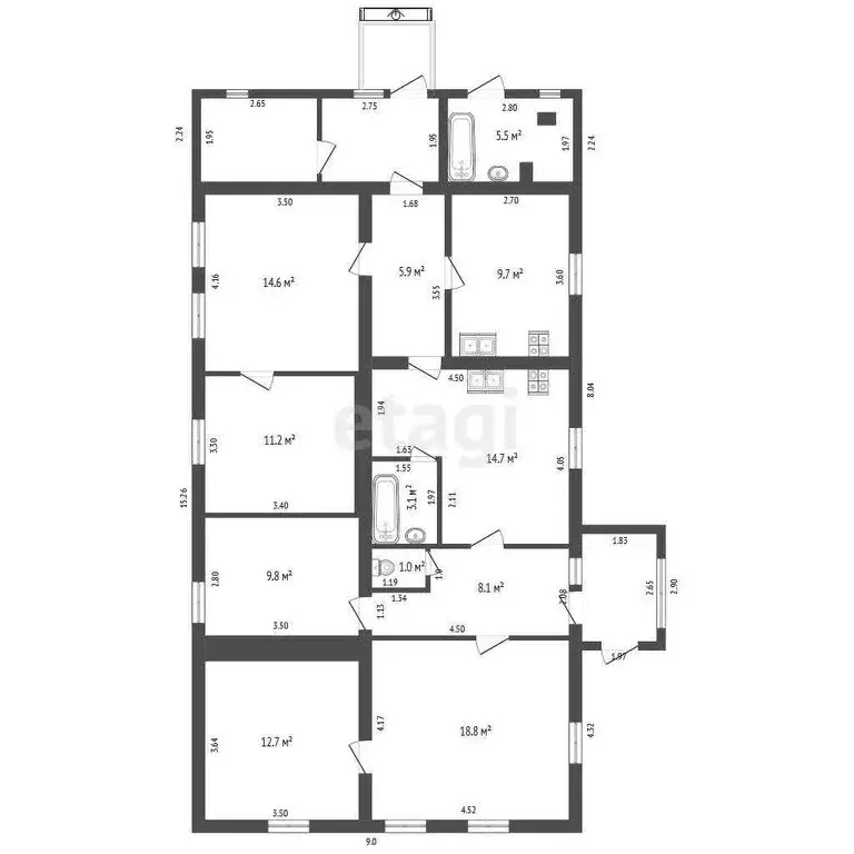 Дом в село Прималкинское, Садовая улица (115.1 м) - Фото 1