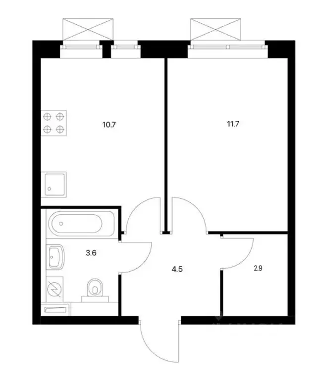 1-к кв. Московская область, Люберцы ул. 8 Марта, 14к1 (34.0 м) - Фото 1