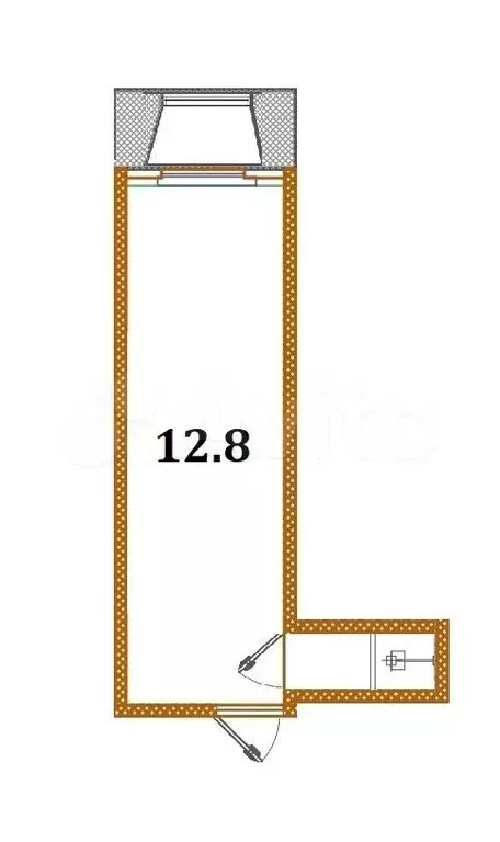 Апартаменты-студия, 12,8 м, 1/6 эт. - Фото 0