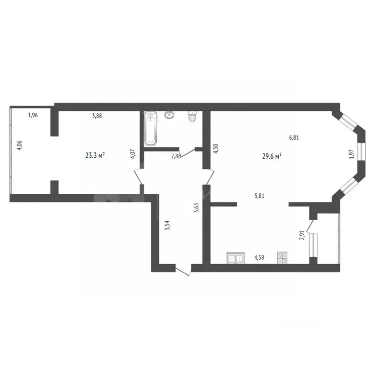 2-к кв. Тюменская область, Тюмень ул. Циолковского, 7 (77.0 м) - Фото 1