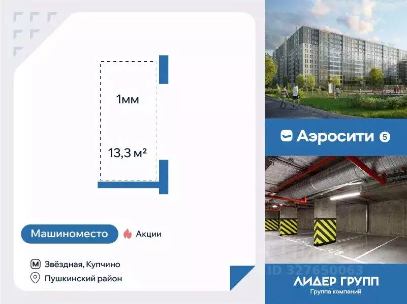 Гараж в Санкт-Петербург пос. Шушары, просп. Старорусский, 3к2 (13 м) - Фото 1