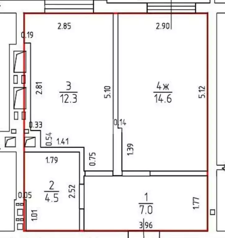 1-комнатная квартира: Калининград, Артиллерийская улица, 25А (38.4 м) - Фото 0