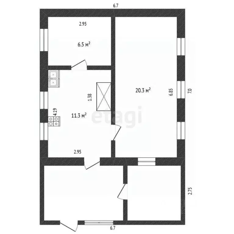 Дом в Хабаровский край, Николаевск-на-Амуре Пионерская ул., 54 (38 м) - Фото 2