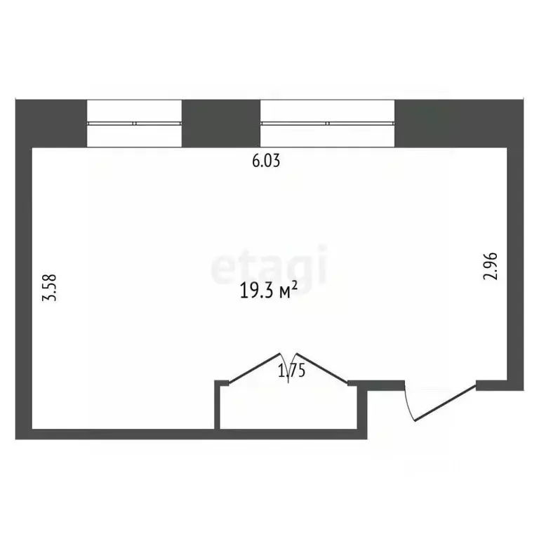 Комната Ханты-Мансийский АО, Нягань 1-й мкр, 46к2 (20.5 м) - Фото 2