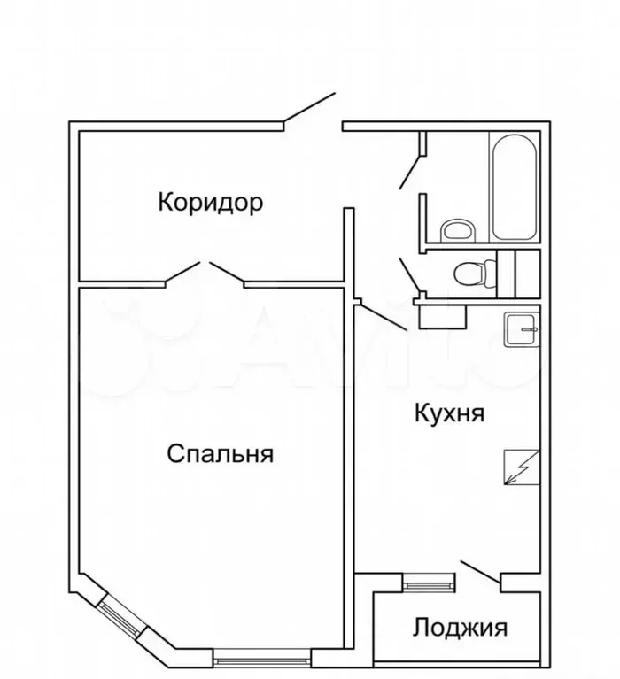 1-к. квартира, 38,1 м, 2/10 эт. - Фото 0