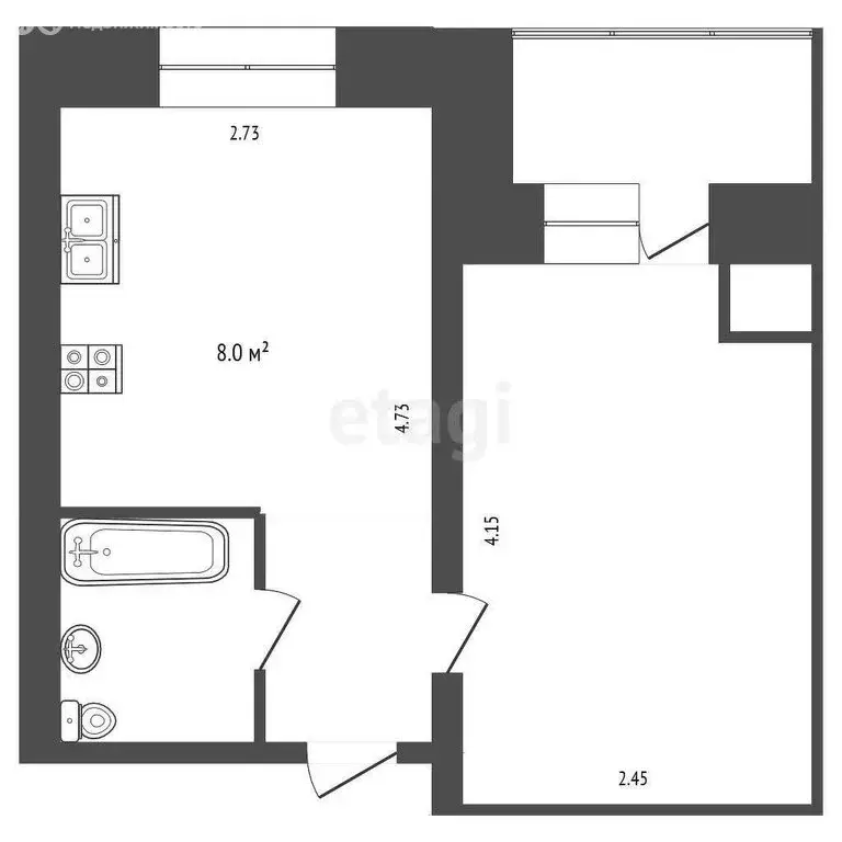 1-комнатная квартира: Вологда, улица Маршала Конева, 23 (22.1 м) - Фото 0