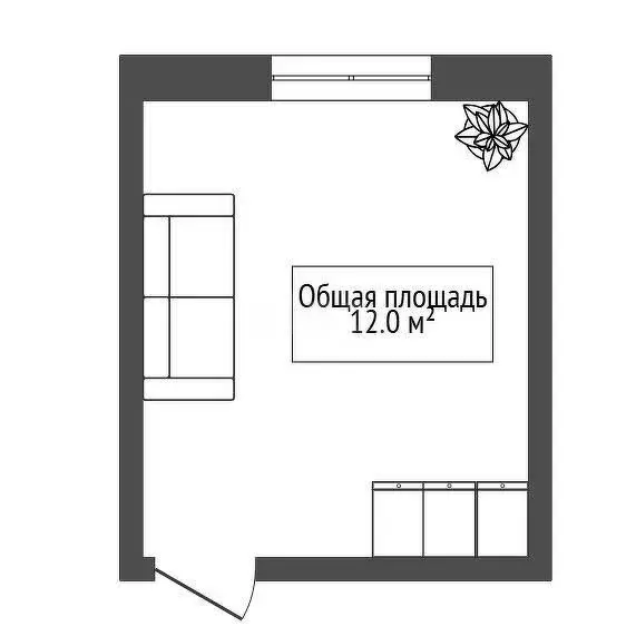 1к в -комнатной квартире ( м) - Фото 0