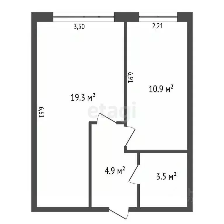 1-к кв. Калужская область, Совхоз Боровский с/пос, д. Кабицыно, ... - Фото 2