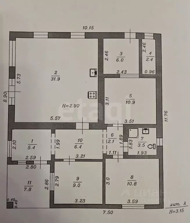 Дом в Краснодарский край, Анапа муниципальный округ, с. Витязево ул. ... - Фото 2
