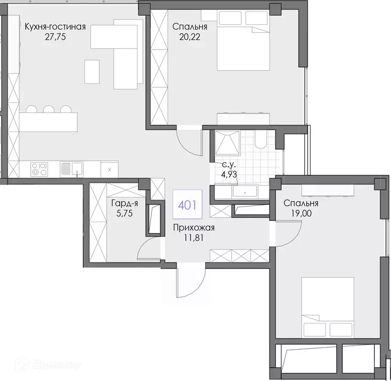 Продаётся 3-к квартира, 89.46 м - Фото 0