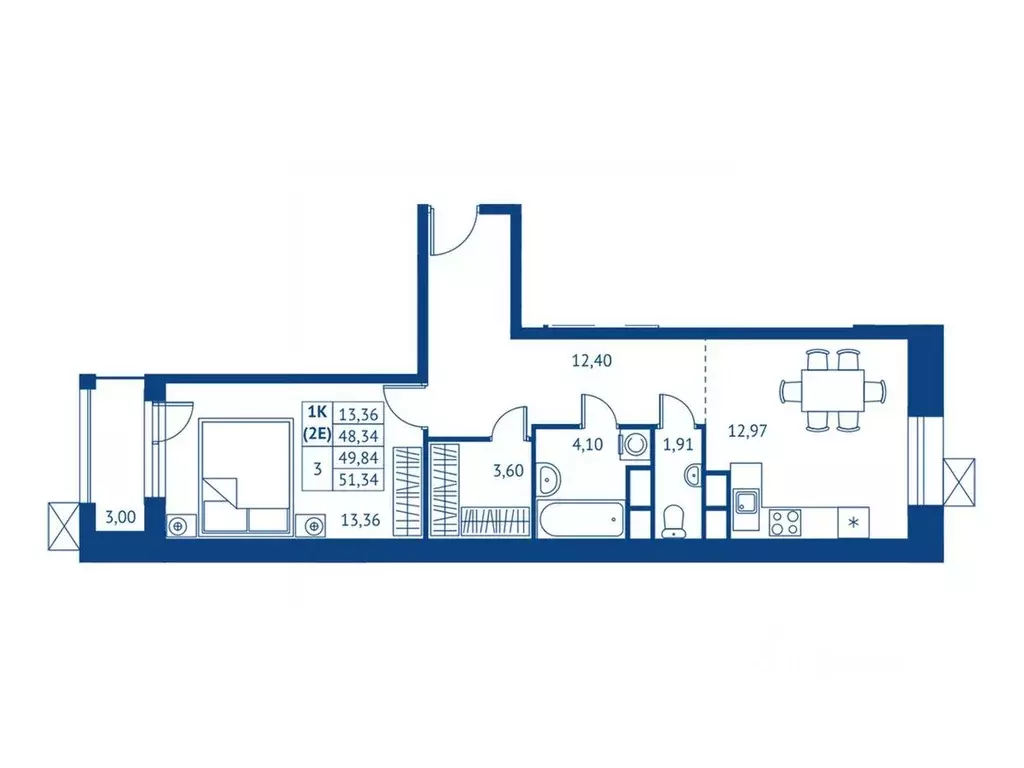 1-к кв. Московская область, Королев Новые Подлипки мкр, Поколение ... - Фото 1