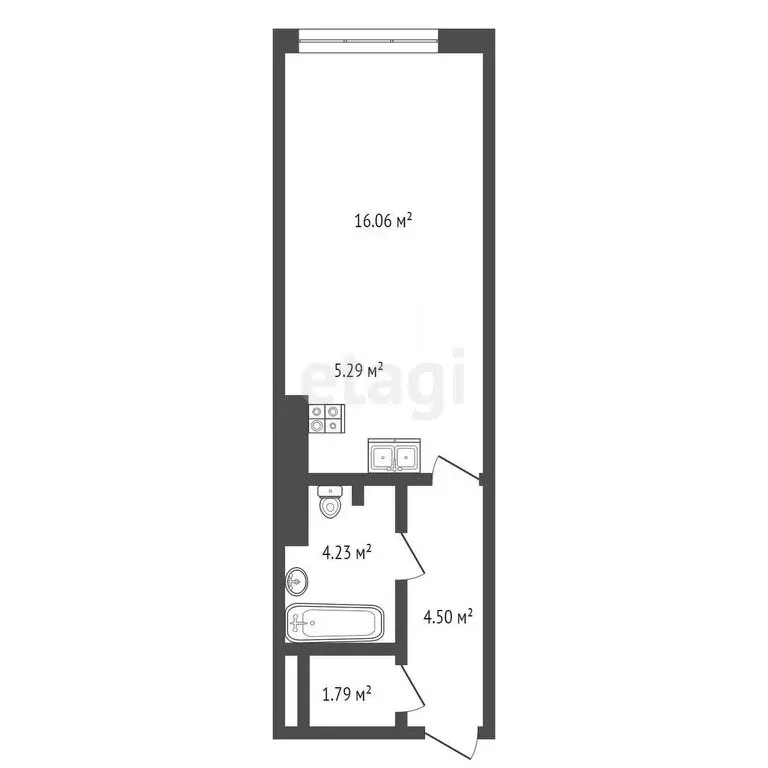 1-комнатная квартира: Ялта, Бакунинский проезд, 13 (32 м) - Фото 0