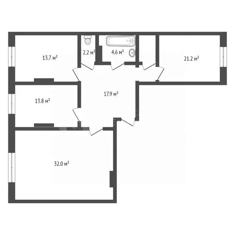 3-к кв. Тюменская область, Тюмень ул. 50 лет Октября, 57В (105.4 м) - Фото 2
