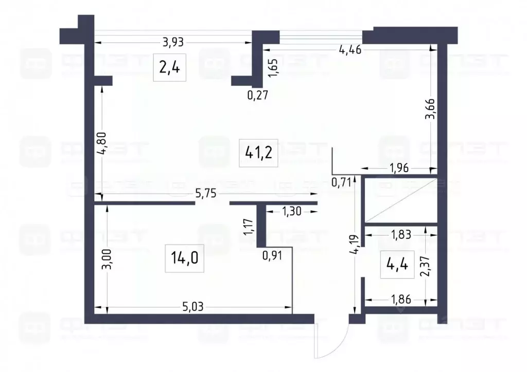 2-к кв. Татарстан, Казань ул. Павлюхина, 110 (62.0 м) - Фото 2