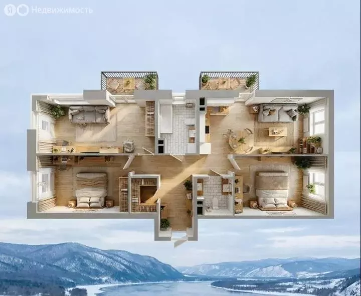 Квартира-студия: Иркутск, Дальневосточная улица, 166/4 (98.3 м) - Фото 1