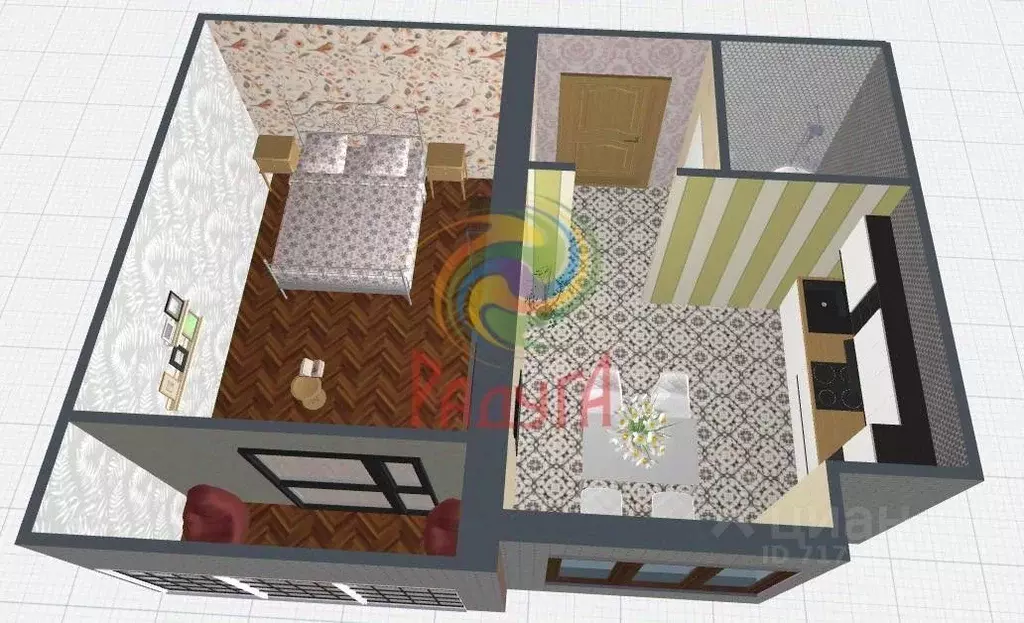 1-к кв. Ивановская область, Иваново пер. Белинского, 6 (42.0 м) - Фото 1