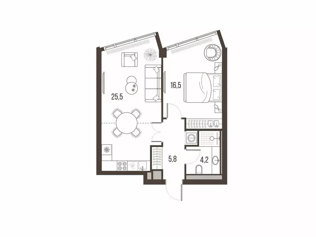 2-комнатная квартира: Москва, Летниковская улица, 11к1 (52 м) - Фото 1