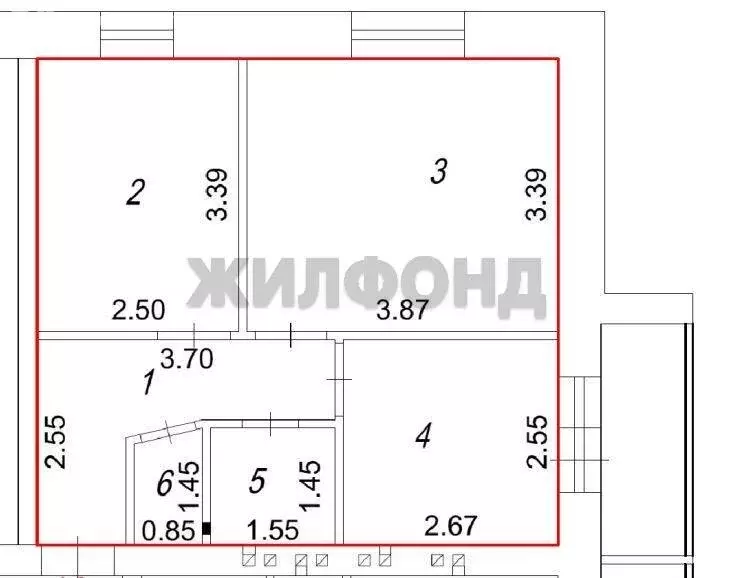 2-комнатная квартира: Моряковский Затон, Советская улица, 13 (36.4 м) - Фото 0