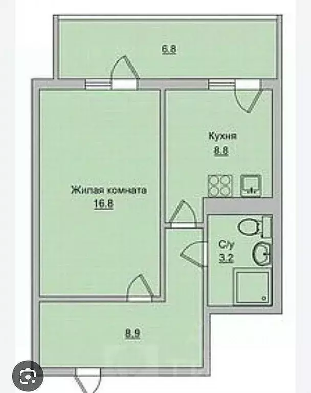 1-к кв. Ростовская область, Ростов-на-Дону ул. Нансена, 103/1/1 (37.5 ... - Фото 2