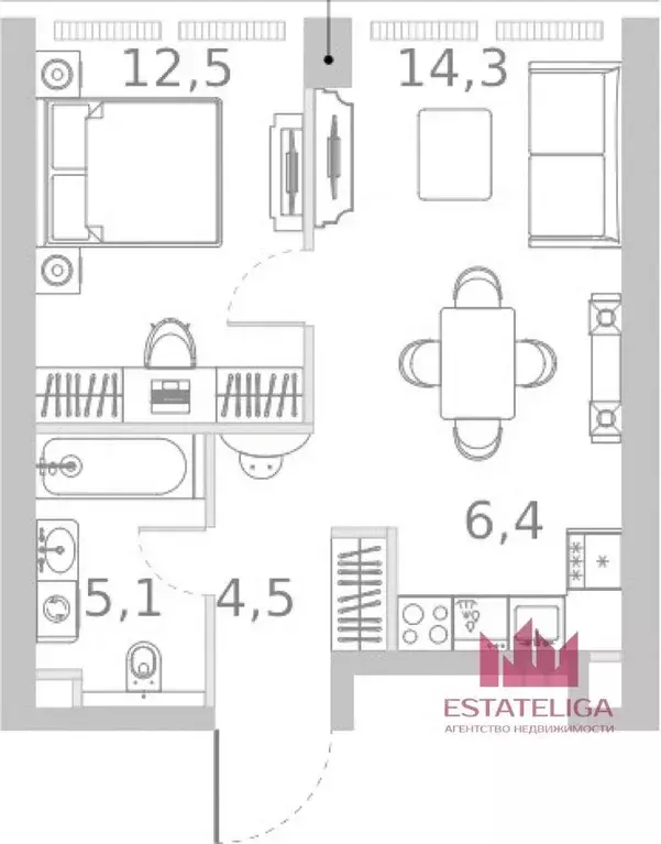 2-к кв. Москва Кутузовский проезд, 16А/1 (42.8 м) - Фото 1