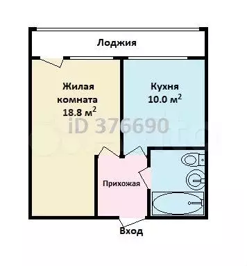 1-к. квартира, 34,1 м, 10/16 эт. - Фото 0