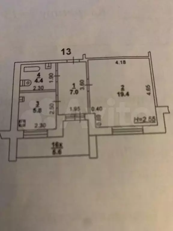 1-к. квартира, 38 м, 3/11 эт. - Фото 0