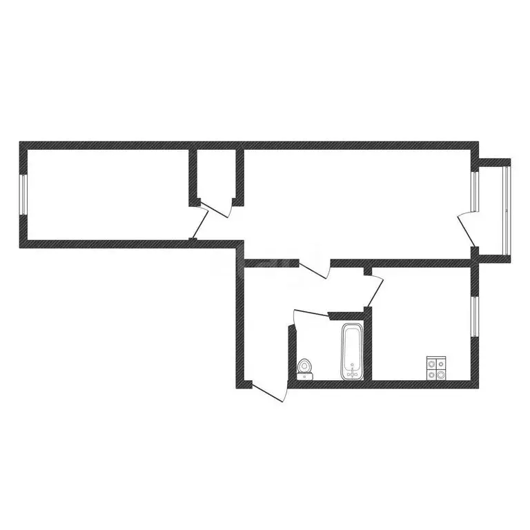 2-комнатная квартира: Черкесск, проспект Ленина, 15 (42.4 м) - Фото 2