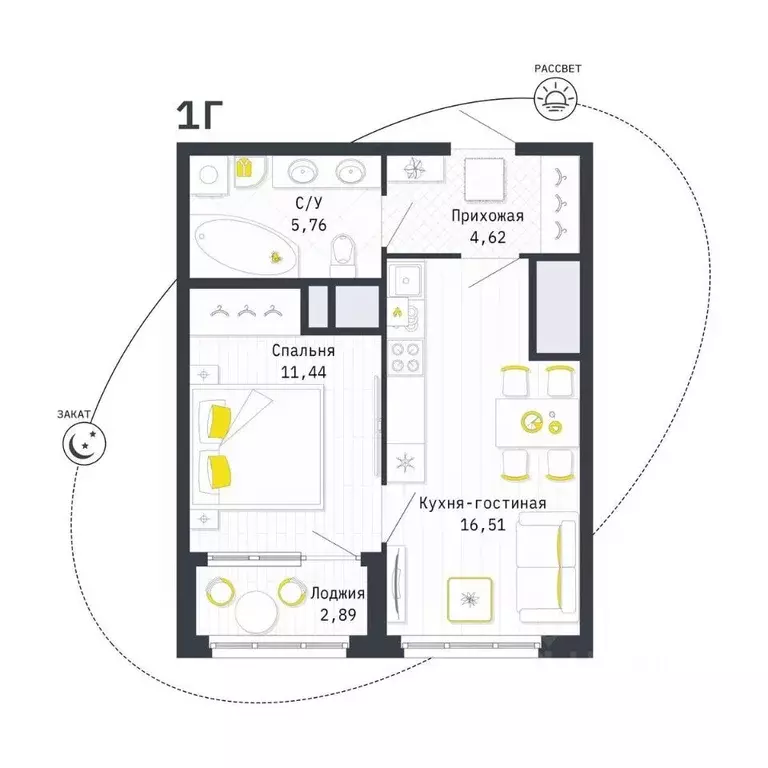 1-к кв. Рязанская область, Рязань Шереметьевская ул., 12к4 (39.78 м) - Фото 1