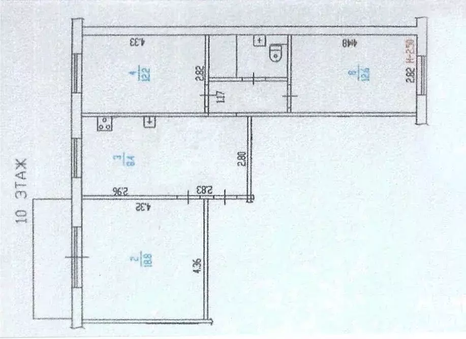 3-к кв. Алтайский край, Барнаул Балтийская ул., 38 (67.0 м) - Фото 2