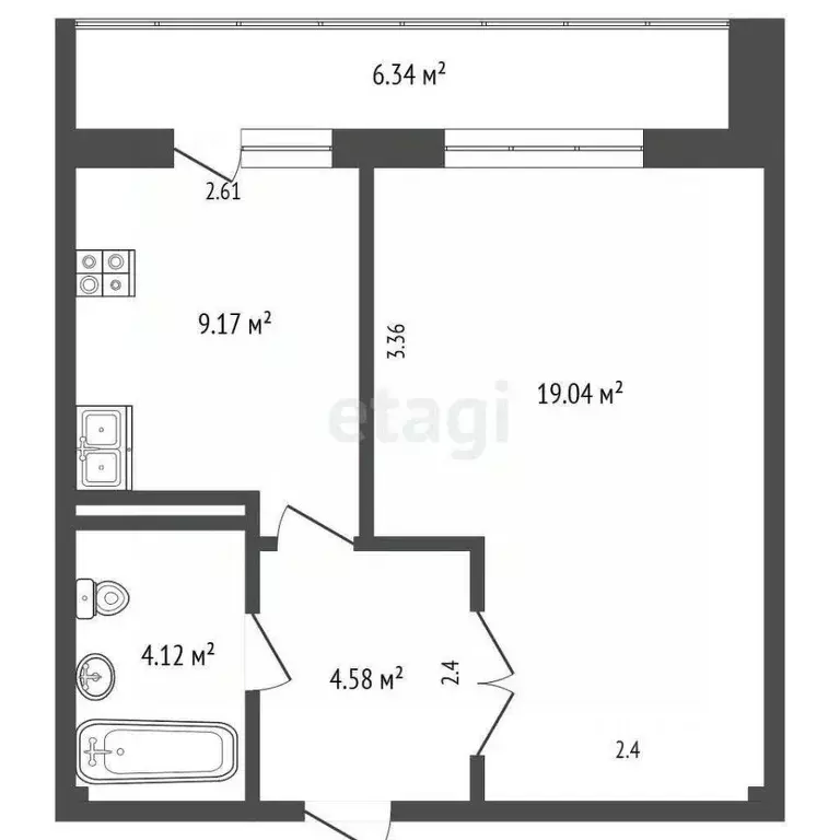 1-к кв. Ярославская область, Ярославль просп. Машиностроителей, 17А ... - Фото 2