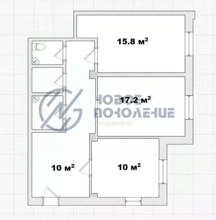 Офис в Омская область, Омск просп. Комарова, 17к2 (65 м) - Фото 1