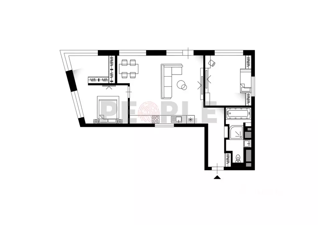 3-к кв. Москва ул. Народного Ополчения, 15К1 (67.0 м) - Фото 2