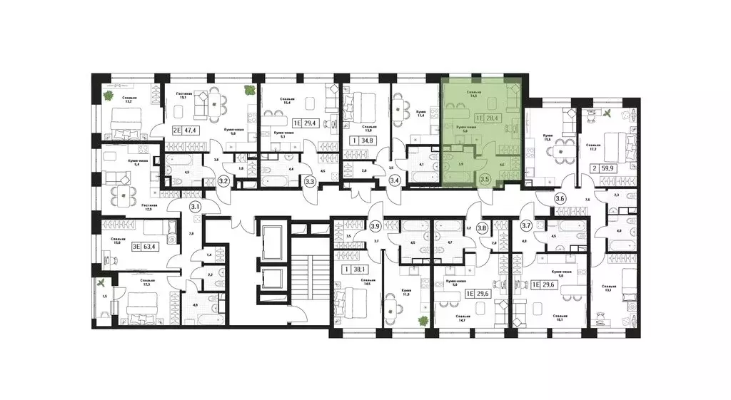 Квартира-студия: Пушкино, ЖК Пушкино Град (28.2 м) - Фото 2
