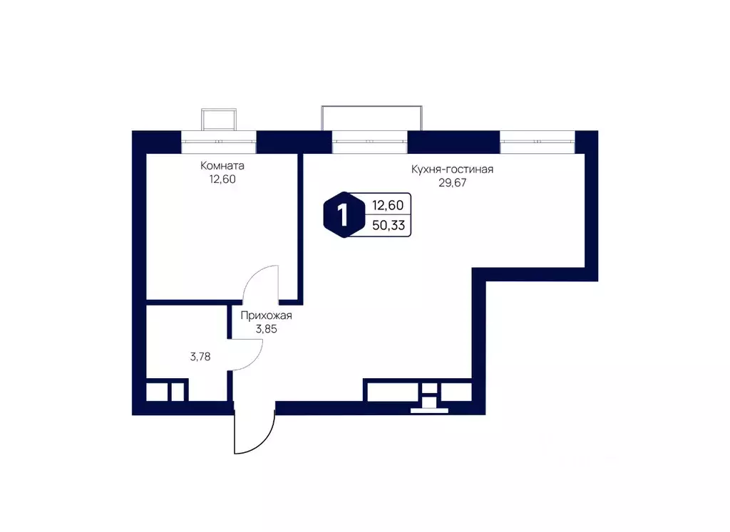 1-к кв. Московская область, Дмитровский муниципальный округ, с. ... - Фото 2