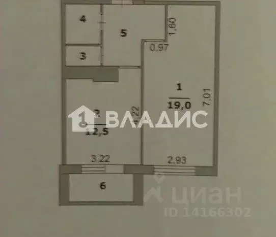1-к кв. Белгородская область, Белгород Почтовая ул., 48в (41.1 м) - Фото 2