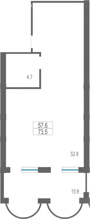 Квартира-студия: Бондаренково, улица Кёппена, 2 (75 м) - Фото 1