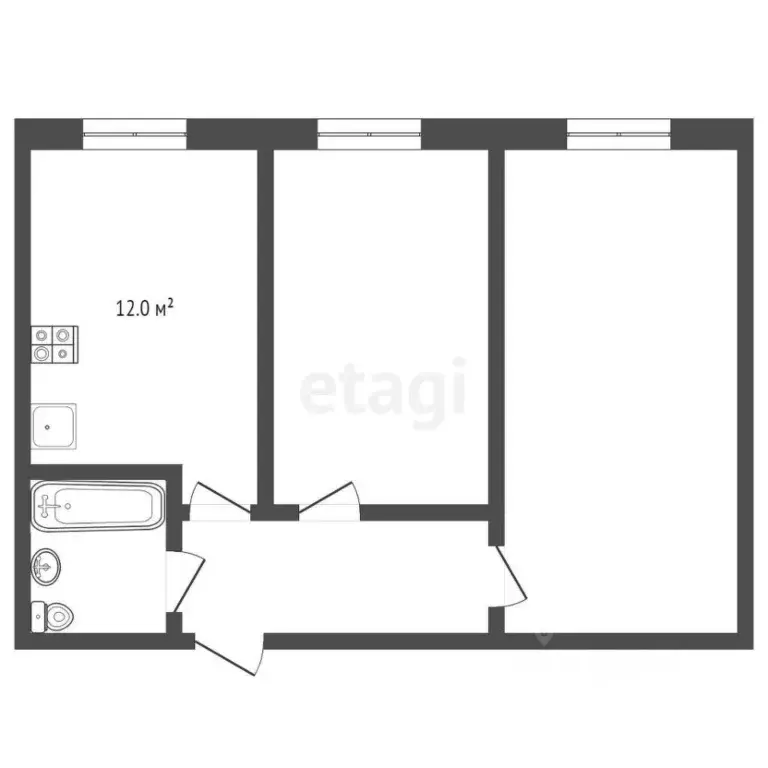 2-к кв. Самарская область, Самара ул. Строителей, 33 (70.0 м) - Фото 1