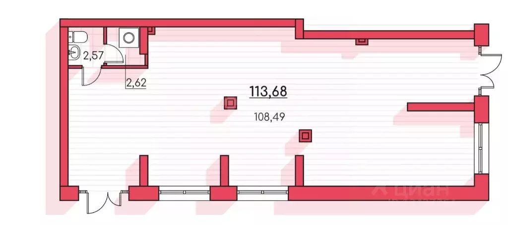 Помещение свободного назначения в Курганская область, Курган Малиновые ... - Фото 2