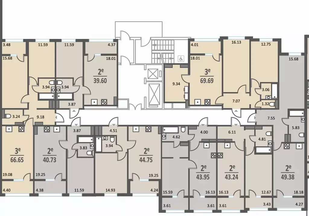 2-к кв. Воронежская область, Воронеж Краснознаменная ул., 72 (66.65 м) - Фото 2