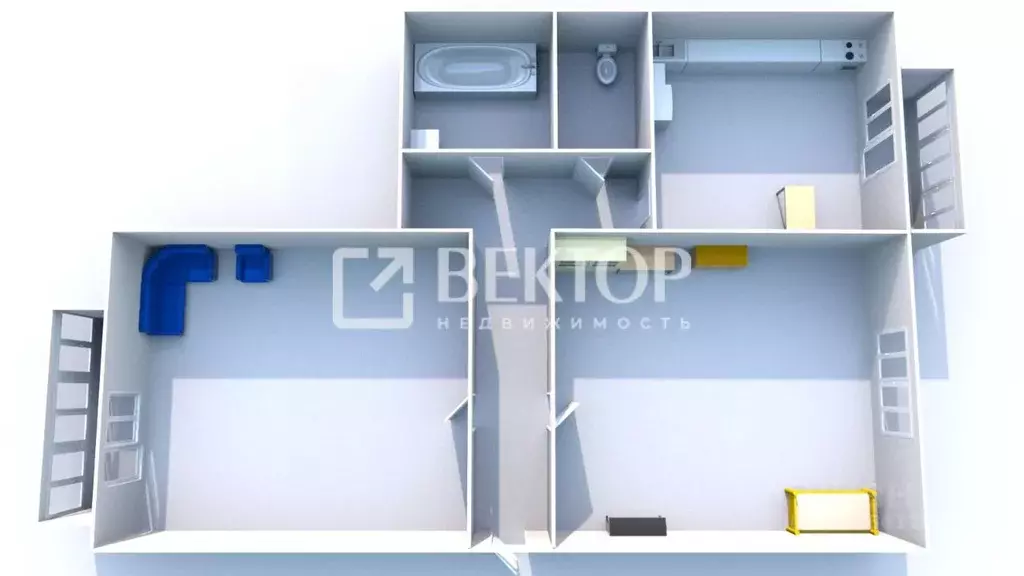 2-к кв. Костромская область, Кострома ул. Шагова, 219 (50.0 м) - Фото 2