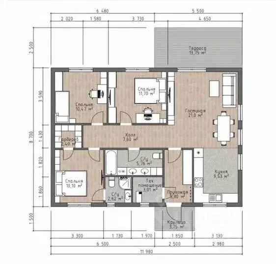 Дом в Ленинградская область, Всеволожский район, Агалатовское с/пос, ... - Фото 1